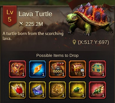 Evony Lava Turtle 5 Menu