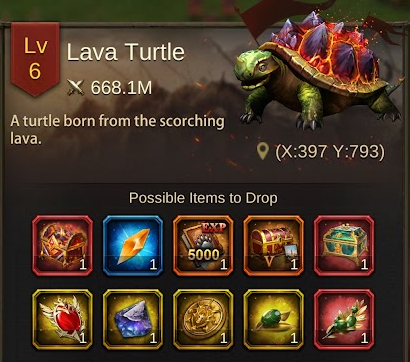 Evony Lava Turtle 6 menu